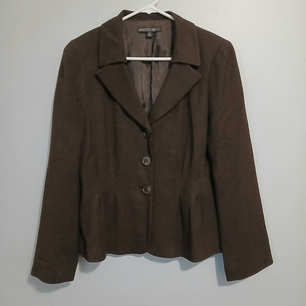 Lafayette 148 New York Dark Brown  Button Jacket